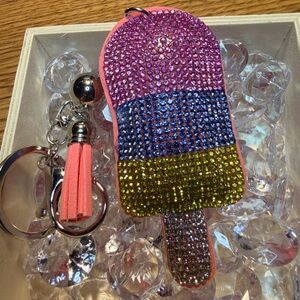 Vibrant Rhinestone Popsicle Keychain/Bag Charm